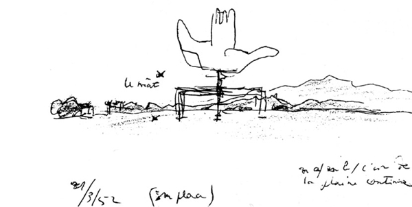 Rough sketch of the site